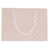 Roze Stippen Baby Shower Groot Cadeauzakje (Achterkant)