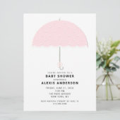 Roze Stippen Baby Shower Kaart (Staand voorkant)