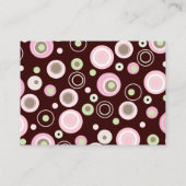 Roze Stippen Baby shower Luier Raffle Ticket Inser Informatiekaartje (Achterkant)