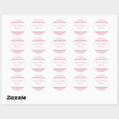 Roze Stippen Baby shower ticker Ronde Sticker (Vel)