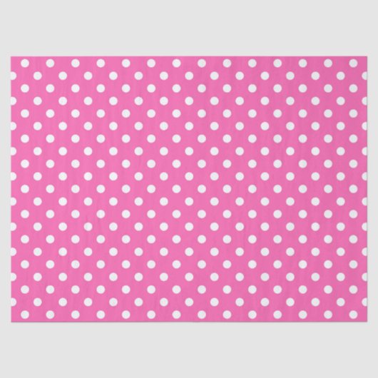 Roze Stippen Borstkanker Bewustzijn Patroon Tissuepapier (Voorkant)