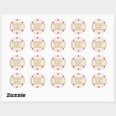 Roze Stippen Cadeau Sticker () (Vel)