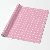 Roze Stippen Cadeaupapier (Uitgerold)