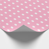 Roze Stippen Cadeaupapier (Hoek)
