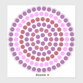 Roze Stippen Cirkel Sticker