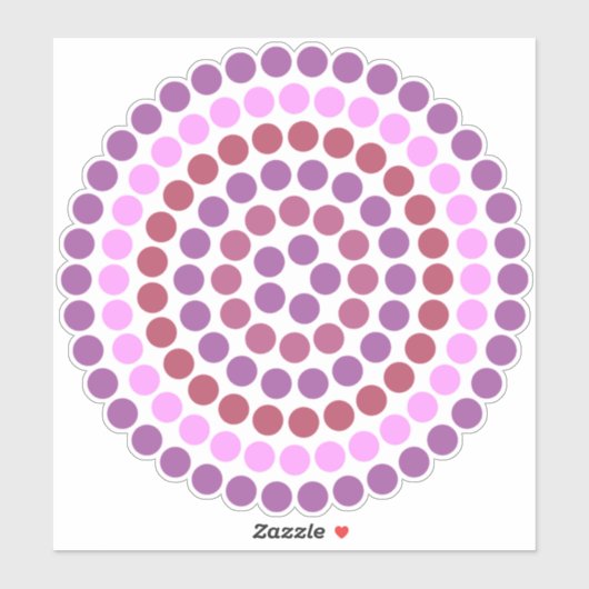 Roze Stippen Cirkel Sticker (Vel)