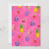 Roze Stippen Colorful Two-tti Frutti Birthday Invi Kaart (Achterkant)