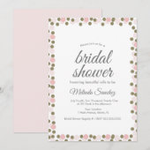 Roze Stippen Confetti Gold Border Vrijgezellenfees Kaart (Voorkant / Achterkant)