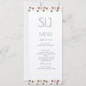 Roze Stippen Confetti Gold Wedding Kraft Menu (Voorkant)