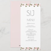 Roze Stippen Confetti Gouden Trouw Menu (Voorkant / Achterkant)