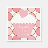 Roze Stippen Cupcake Servetten (Voorkant)