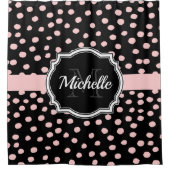 Roze Stippen Douchegordijn (Voorkant)