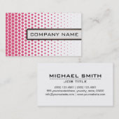 Roze Stippen Elegant Modern White Visitekaartje (Voorkant / Achterkant)