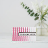 Roze Stippen Elegant Modern White Visitekaartje (Staand voorkant)