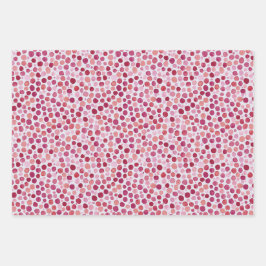 Roze Stippen en Geruit Patroon Gift Wrap Design Inpakpapier Vel