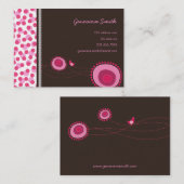 Roze Stippen en Happy Bird Fun-profielkaart Visitekaartje (Voorkant / Achterkant)