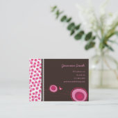 Roze Stippen en Happy Bird Fun-profielkaart Visitekaartje (Staand voorkant)
