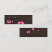 Roze Stippen en Happy Bird Fun Profile Card / Mini Visitekaartje (Voorkant / Achterkant)