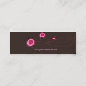 Roze Stippen en Happy Bird Fun Profile Card / Mini Visitekaartje (Achterkant)