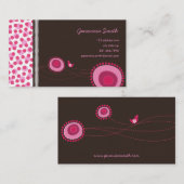 Roze Stippen en Happy Bird Fun Profile Card / Visitekaartje (Voorkant / Achterkant)