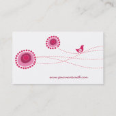 Roze Stippen en Happy Bird Fun Profile Card / Visitekaartje (Achterkant)