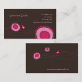 Roze Stippen en Happy Bird Fun Profile Card / Visitekaartje (Voorkant / Achterkant)