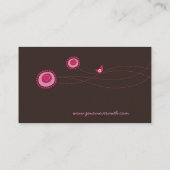 Roze Stippen en Happy Bird Fun Profile Card / Visitekaartje (Achterkant)