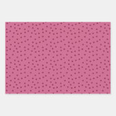 Roze Stippen en strepen Inpakpapier Vel (Voorkant)