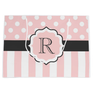 Roze Stippen en stripes Patroon Groot Cadeauzakje