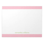 Roze Stippen en strips op maat Notitieblok (Voorkant)