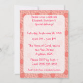 Roze Stippen Envelope Girls Baby Shower-uitvinding Kaart (Achterkant)