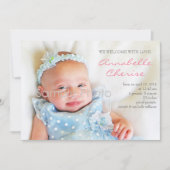 Roze Stippen Fotoaankondiging Aankondiging (Voorkant)