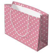 Roze Stippen Groot Cadeauzakje (Achterkant Gekanteld)