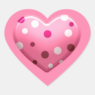 Roze Stippen Hart Baby Meisje Shower Schattig Sticker