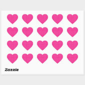 Roze Stippen Hart Sticker (Vel)