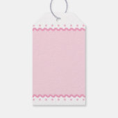 Roze Stippen Het is een Meisje Aangepaste Baby Sho Cadeaulabel (Achterkant)