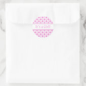 Roze Stippen Het is een Meisje Baby shower Sticker (Tas)