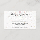 Roze Stippen Iconische Waterverf Kooktoestellen Visitekaartje (Achterkant)