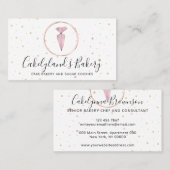 Roze Stippen Iconische Waterverf Kooktoestellen Visitekaartje (Voorkant / Achterkant)