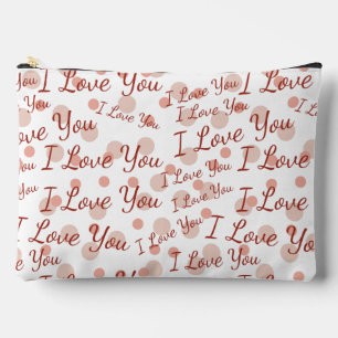 Roze Stippen Ik Hou Van Jou Etui