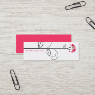 roze Stippen kleurrijk Mini Visitekaartje