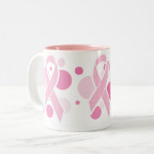 Roze Stippen KoffieMok Tweekleurige Koffiemok (Voorkant links)