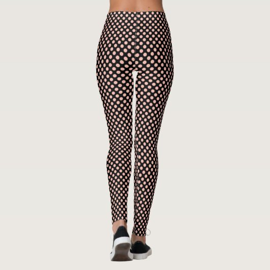 Roze Stippen Leggings (Achterkant)