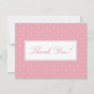 Roze Stippen Meisje Baby Shower Bedankkaartjes Bedankkaart