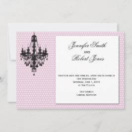 Roze Stippen met uitnodiging voor een zwarte luide