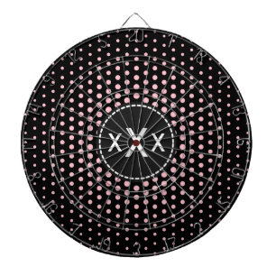 Roze Stippen Modern Monogram Dartbord