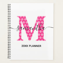 Roze Stippen Monogram met een Vrouwelijke Uitstral