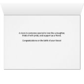 Roze Stippen Niece wordt een oom gefeliciteerd (Binenzijde Horizontaal (Onderkant))