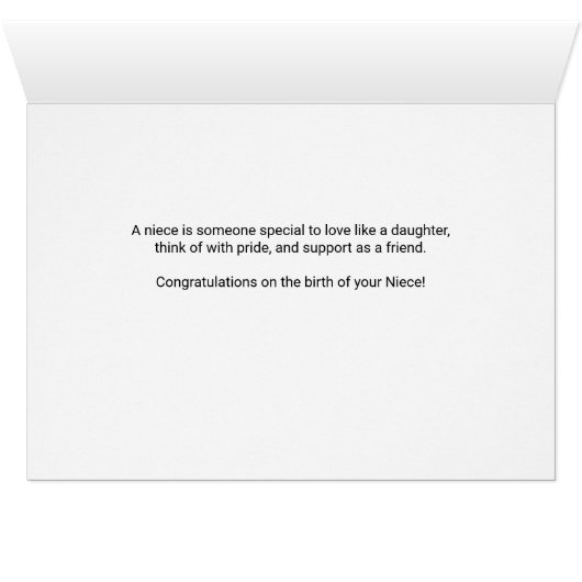 Roze Stippen Niece wordt een oom gefeliciteerd (Binenzijde Horizontaal (Onderkant))