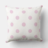 Roze Stippen Nursery Worp Kussen (Achterkant)
